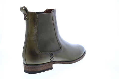 Frye Melissa Chelsea 71979 Womens Green Leather Slip On Chelsea Boots