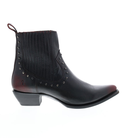 Frye Sacha Stud Chelsea 71995 Womens Black Leather Ankle & Booties Boots