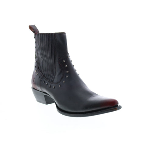 Frye Sacha Stud Chelsea 71995 Womens Black Leather Ankle & Booties Boots