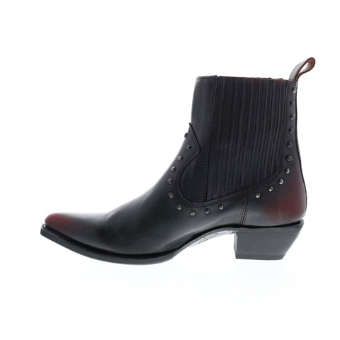 Frye Sacha Stud Chelsea 71995 Womens Black Leather Ankle & Booties Boots