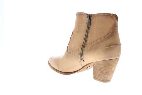 Frye Renee Seam Short 72065 Womens Brown Leather Ankle & Booties Boots