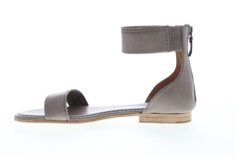 Frye Carson Ankle Zip 72114 Womens Gray Leather Ankle Strap Sandals Shoes