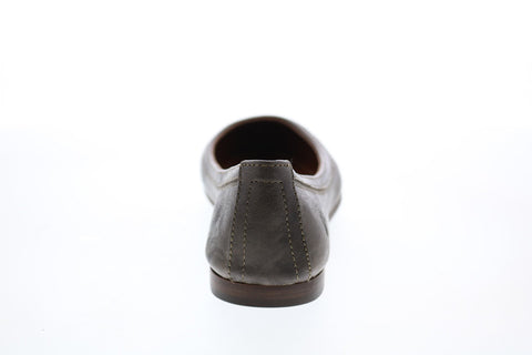 Frye Carson Ballet 72126 Womens Gray Leather Slip On Ballet Flats Shoes