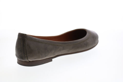 Frye Carson Ballet 72126 Womens Gray Leather Slip On Ballet Flats Shoes