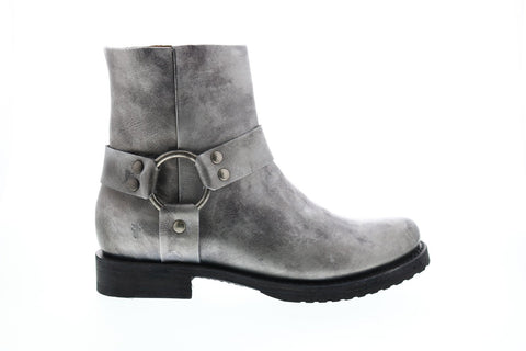 Frye Veronica Harness Short 72236 Womens Silver Leather Casual Dress Boots
