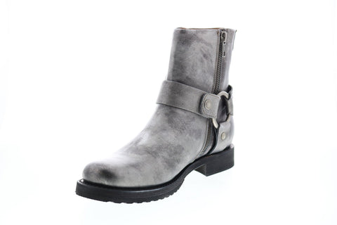 Frye Veronica Harness Short 72236 Womens Silver Leather Casual Dress Boots