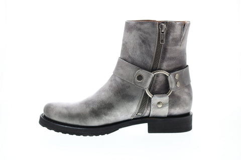 Frye Veronica Harness Short 72236 Womens Silver Leather Casual Dress Boots