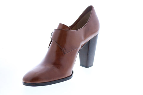 Frye Laurie Monk 72442 Womens Brown Leather Strap Pumps Heels Shoes