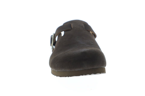 Eastland Gino Mens Brown Nubuck Slides Strap Sandals Shoes