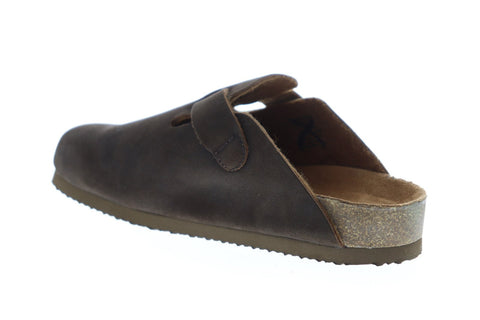 Eastland Gino Mens Brown Nubuck Slides Strap Sandals Shoes