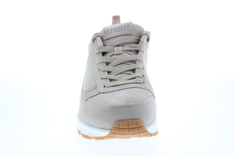 Skechers Uno Two For The Show 73672 Womens Beige Lifestyle Sneakers Shoes