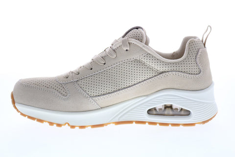 Skechers Uno Two For The Show 73672 Womens Beige Lifestyle Sneakers Shoes
