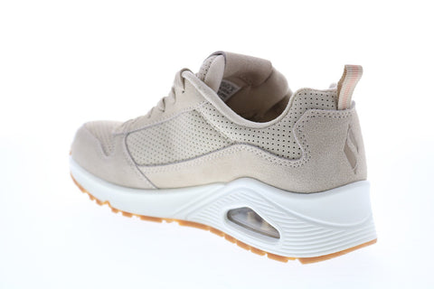 Skechers Uno Two For The Show 73672 Womens Beige Lifestyle Sneakers Shoes