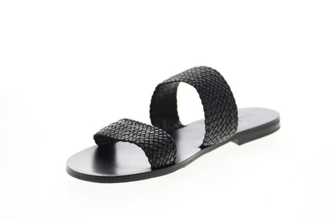 Frye Ruth Woven Slide 73769 Womens Black Synthetic Slides Sandals Shoes