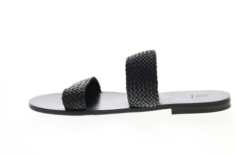 Frye Ruth Woven Slide 73769 Womens Black Synthetic Slides Sandals Shoes