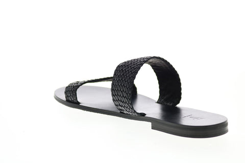 Frye Ruth Woven Slide 73769 Womens Black Synthetic Slides Sandals Shoes