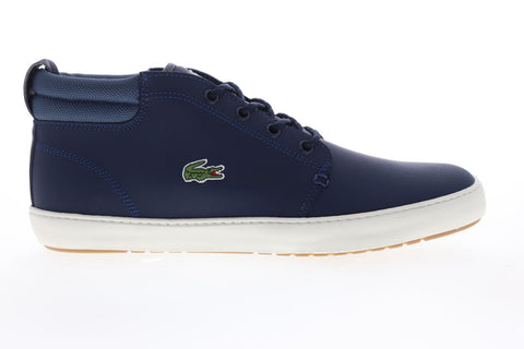 Lacoste Ampthill Terra 319 1 CMA Mens Blue Leather Low Top Sneakers Shoes 