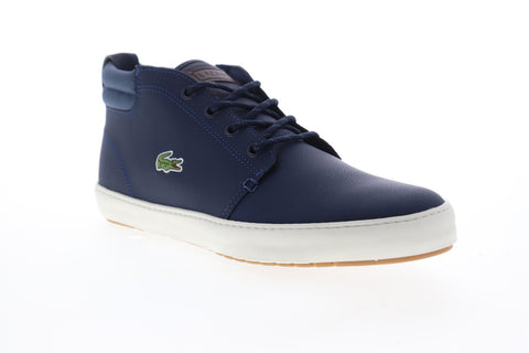 Lacoste Ampthill Terra 319 1 CMA Mens Blue Leather Low Top Sneakers Shoes 