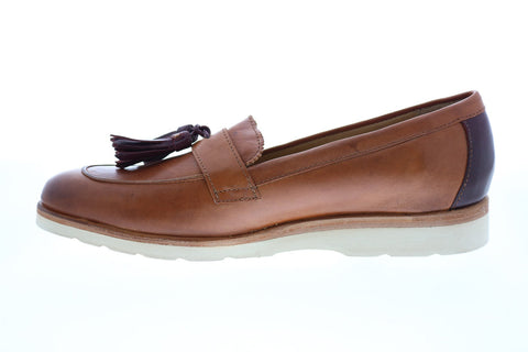 Frye Jade Tasseled Loafer 74572 Womens Brown Leather Slip On Flats Shoes