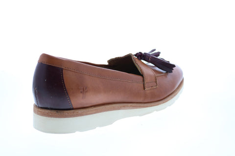 Frye Jade Tasseled Loafer 74572 Womens Brown Leather Slip On Flats Shoes