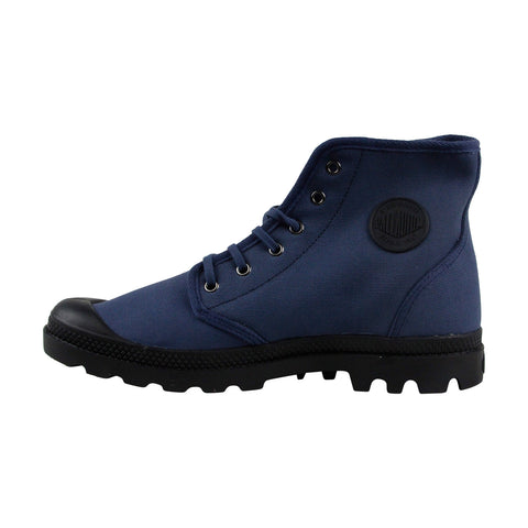 Palladium Pampa Hi Originale 75349-408-M Mens Blue Canvas Casual Dress Boots