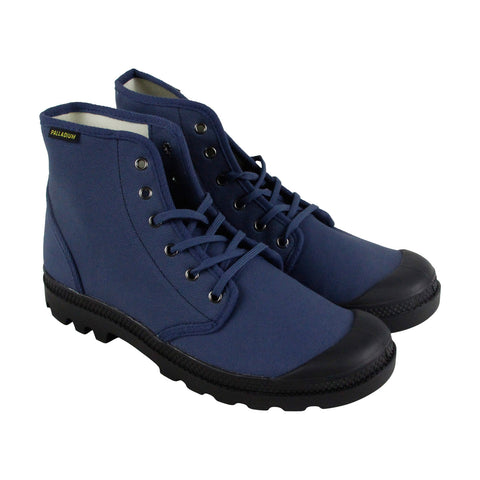 Palladium Pampa Hi Originale 75349-408-M Mens Blue Canvas Casual Dress Boots