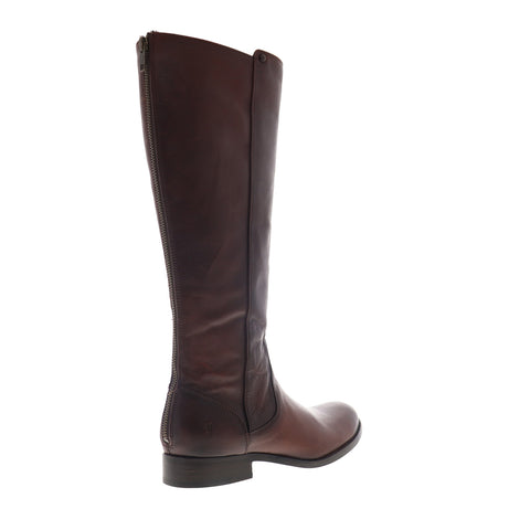 Frye Melissa Stud Back Zip 75436 Womens Brown Leather Zipper Casual Dress Boots