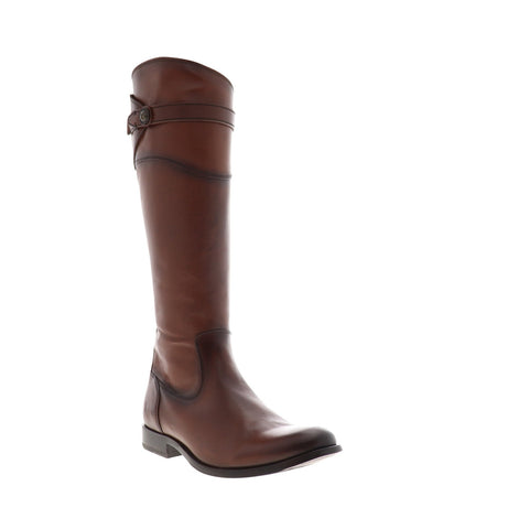 Frye Molly Button Tall 76111 Womens Brown Leather Zipper Tall Boots Shoes