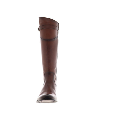 Frye Molly Button Tall 76111 Womens Brown Leather Zipper Tall Boots Shoes