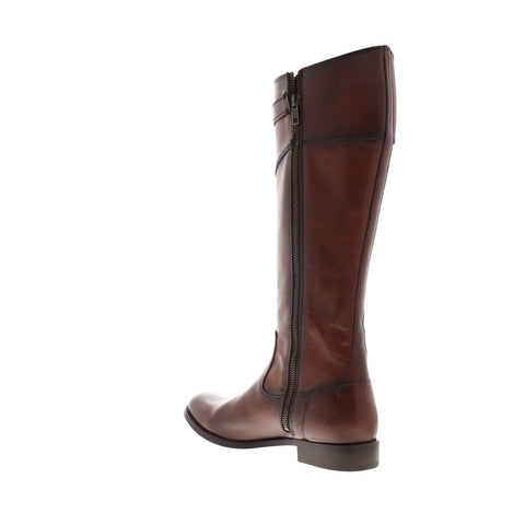 Frye Molly Button Tall 76111 Womens Brown Leather Zipper Tall Boots Shoes