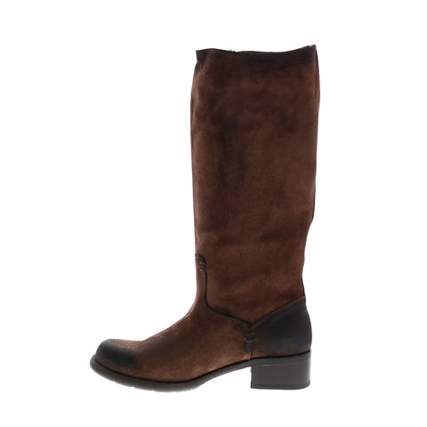 Frye Elena Pull On 76556 Womens Brown Suede Casual Dress Boots