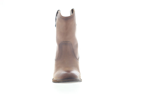 Frye Jackie Button Short 76593 Womens Brown Leather Slip On Dress Boots