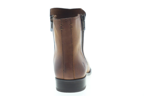 Frye Carly Double Zip 76762 Womens Brown Leather Ankle & Booties Boots