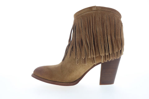 Frye Ilana Fringe Short 76807 Womens Brown Suede Casual Dress Boots Shoes