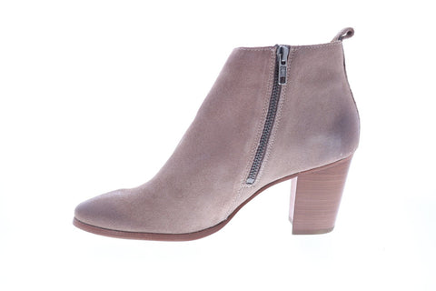 Frye Meghan Bootie 76809 Womens Pink Suede Zipper Ankle & Booties Boots