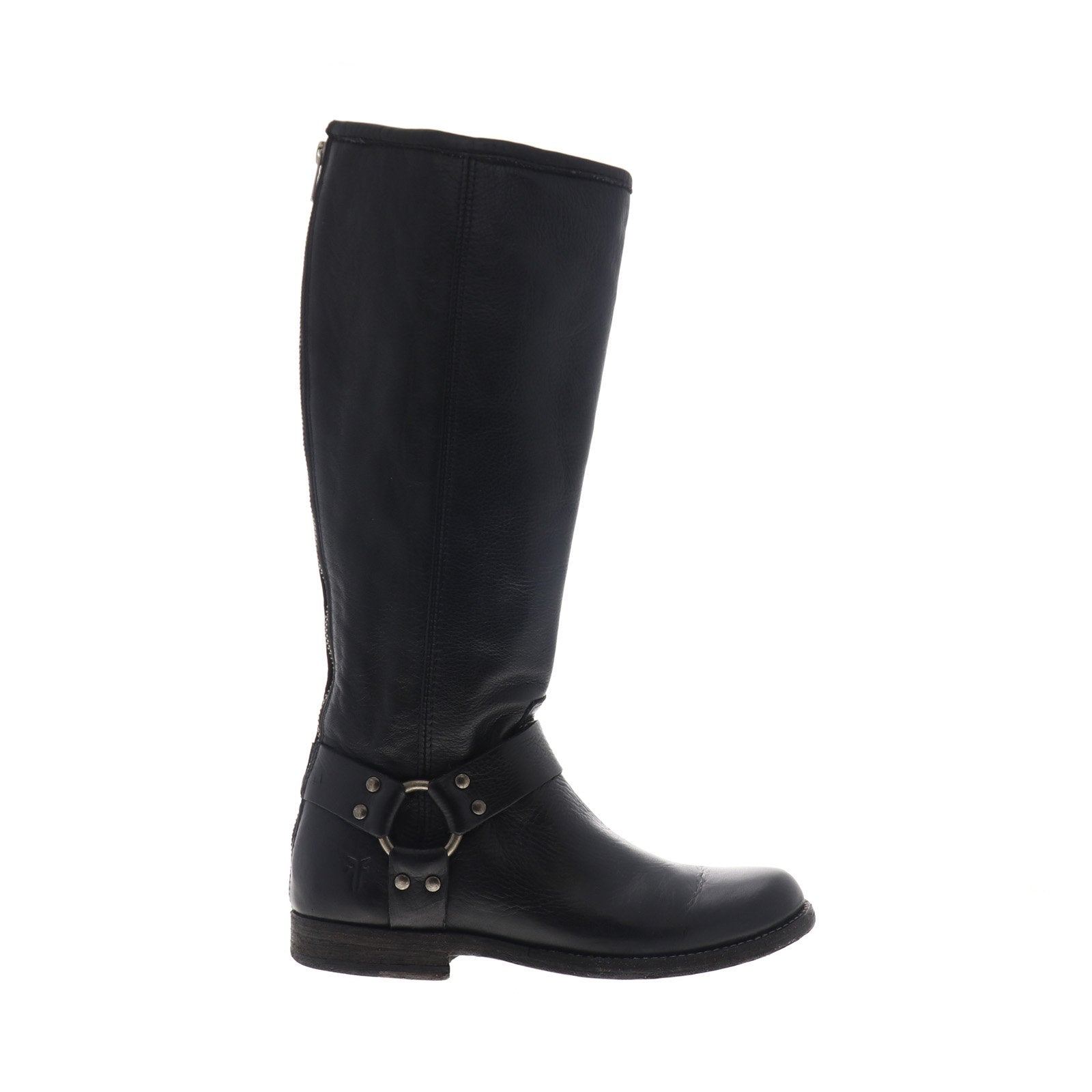 Frye Phillip Harness Tall 76850 Womens Black Leather Casual Dress