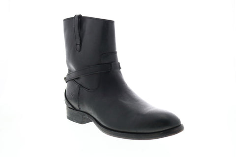 Frye Lindsay Plate Short 76980 Womens Black Leather Casual Dress Boots