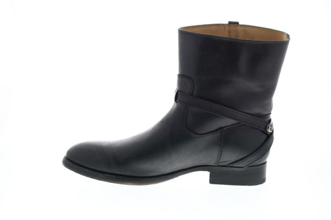 Frye Lindsay Plate Short 76980 Womens Black Leather Casual Dress Boots
