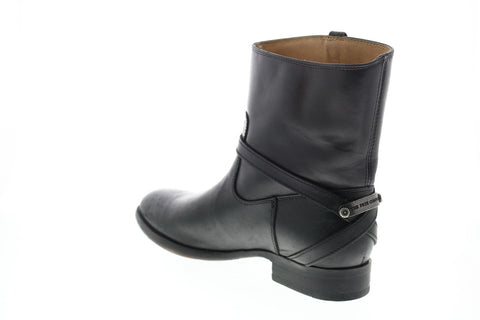 Frye Lindsay Plate Short 76980 Womens Black Leather Casual Dress Boots