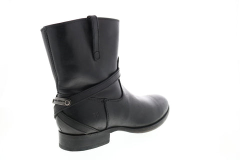Frye Lindsay Plate Short 76980 Womens Black Leather Casual Dress Boots