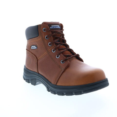 Skechers Work Relaxed Fit Workshire Steel Toe Mens Brown Wide Work Boots