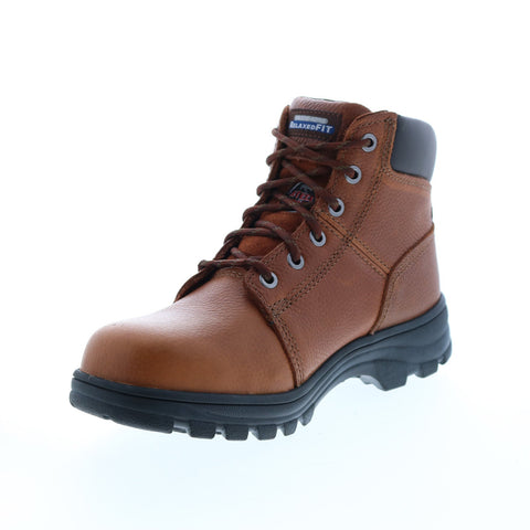 Skechers Work Relaxed Fit Workshire Steel Toe Mens Brown Wide Work Boots