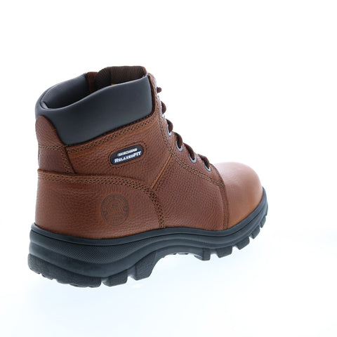 Skechers Work Relaxed Fit Workshire Steel Toe Mens Brown Wide Work Boots