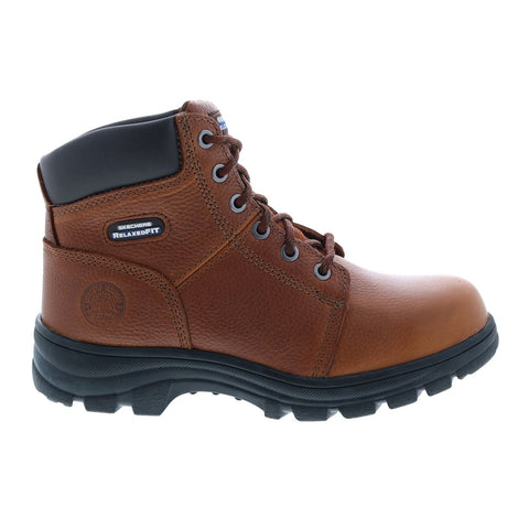 Skechers Work Relaxed Fit Workshire Steel Toe Mens Brown Wide Work Boots
