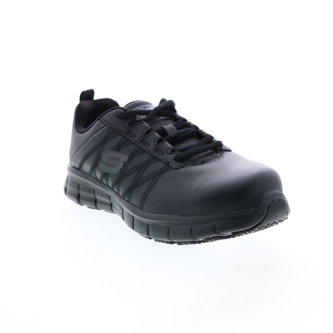 Skechers Work Sure Track Martley Steel Toe 77242 Womens Black Work Shoes