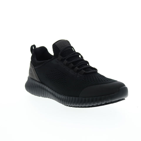 Skechers Cessnock Carrboro SR 77260-BLK Womens Black Mesh Work Shoes