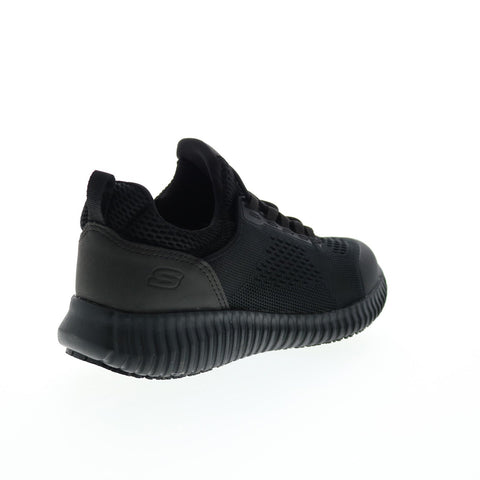 Skechers Cessnock Carrboro SR 77260-BLK Womens Black Mesh Work Shoes