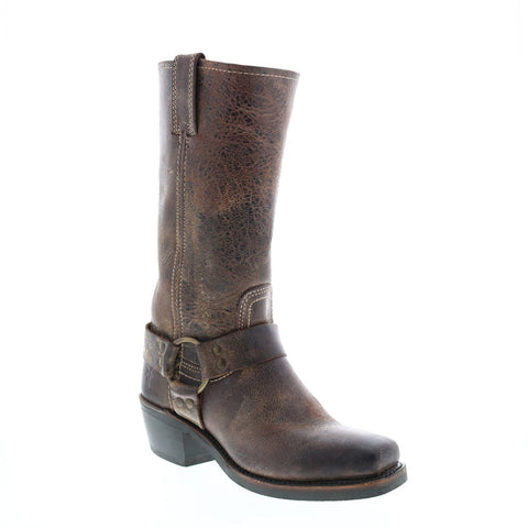 Frye Harness 12R 77309 Womens Brown Leather Slip On Engineer Boots