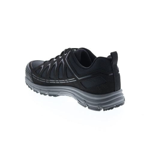Skechers Work Malad Composite Toe 77535 Mens Black Canvas Work Shoes