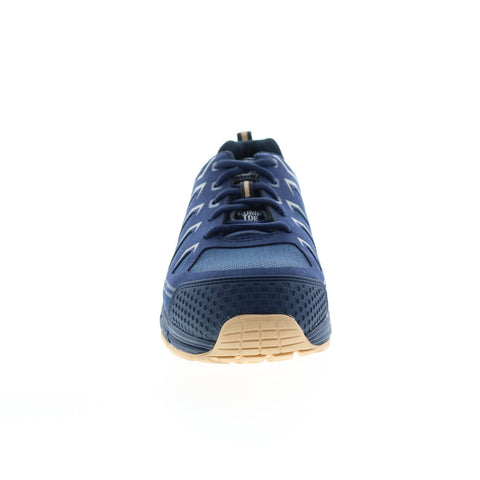 Skechers Work Malad Composite Toe 77535 Mens Blue Canvas Work Shoes